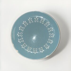 Harkerware Blue Floral Plate Bread Plate Dessert Plate Ceramic Light Blue READ